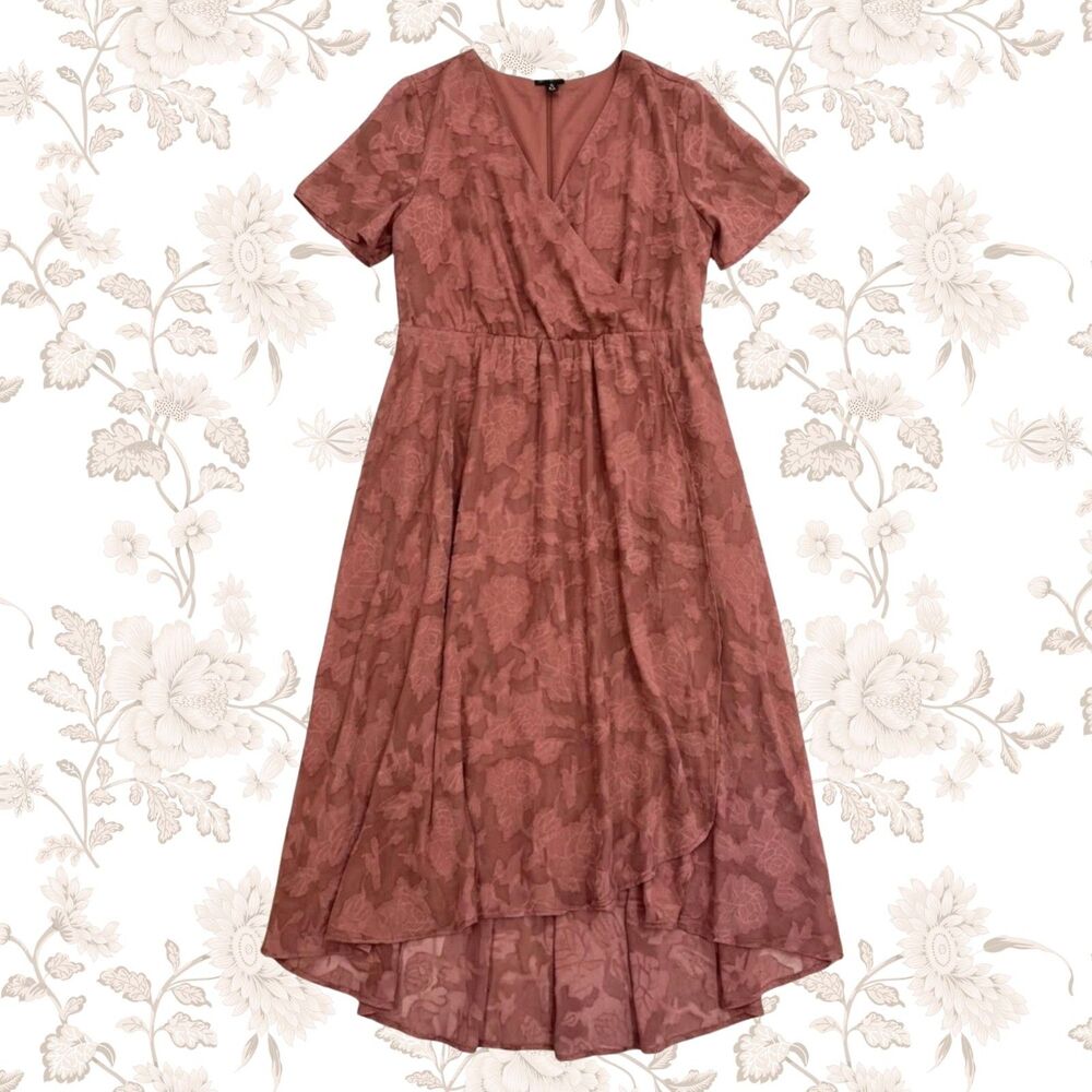 Torrid Wrap Dress Fit & Flare Mauve Pink Size 0/L